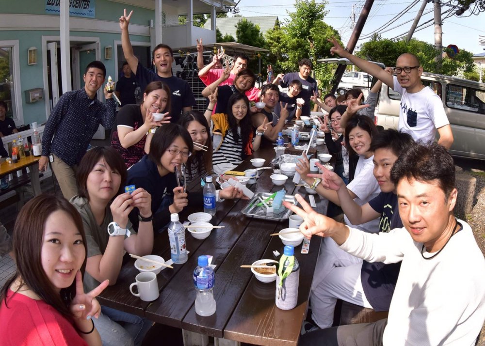 ダイビングスクールには仲間がたくさん
