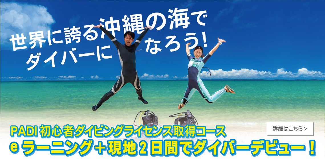 沖縄の海でダイバーになろう！